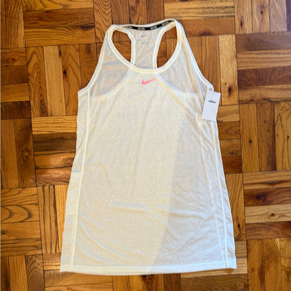 New with tags Nike Swim NESSB376 Confetti Cover-Up Racerback Dress White